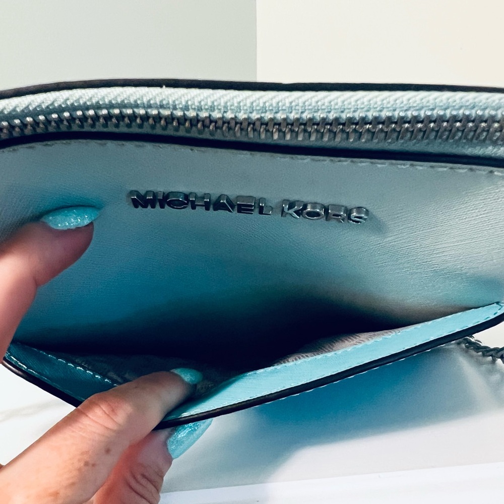 Michael Kors Blue Two Tone Crossbody Bag - Picture 8 of 11